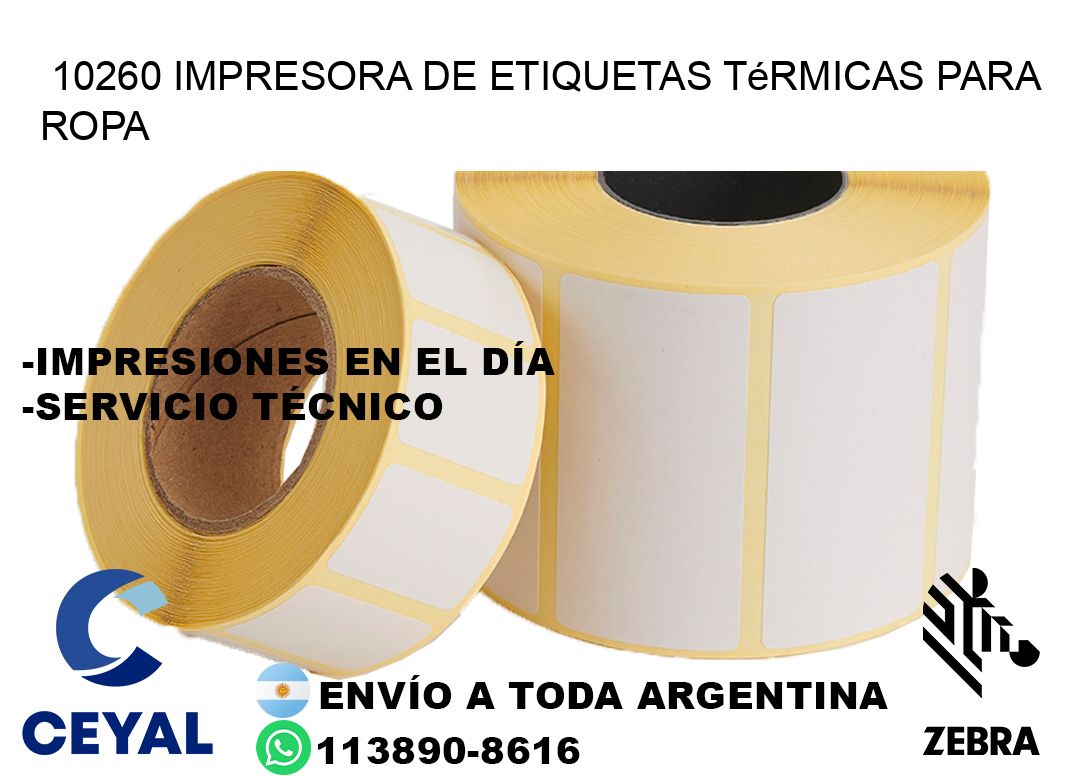 10260 impresora de etiquetas térmicas para ropa