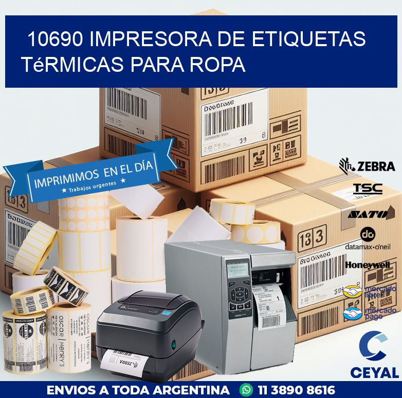 10690 impresora de etiquetas térmicas para ropa