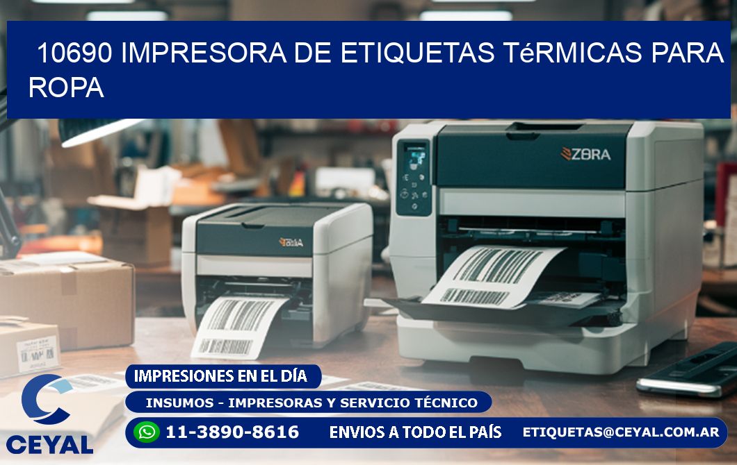10690 impresora de etiquetas térmicas para ropa