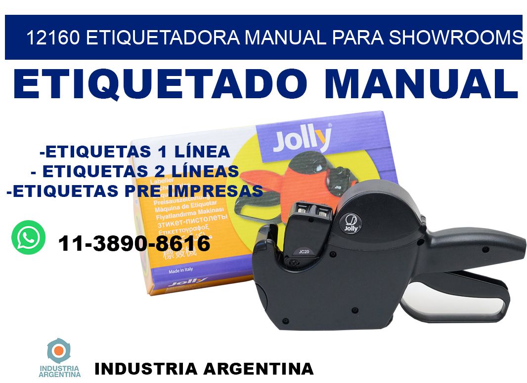 12160 etiquetadora manual para showrooms