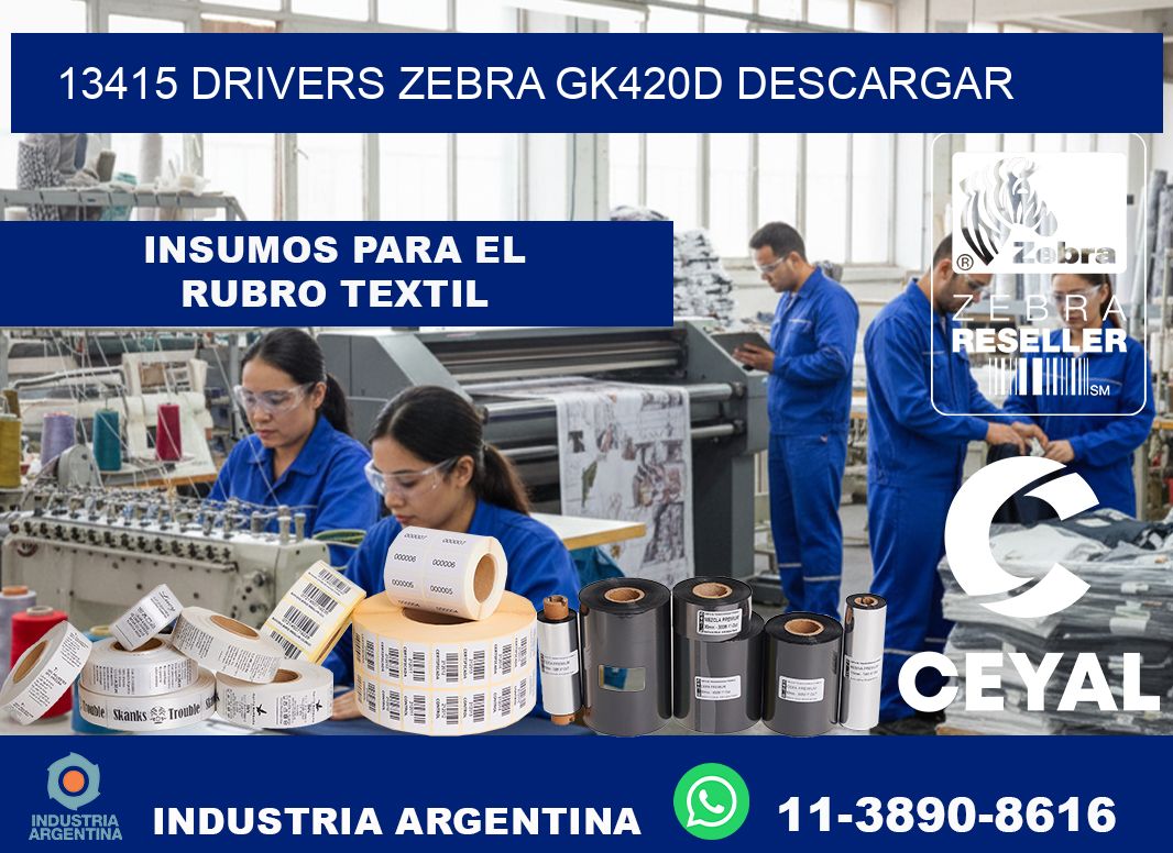 13415 drivers zebra gk420d descargar