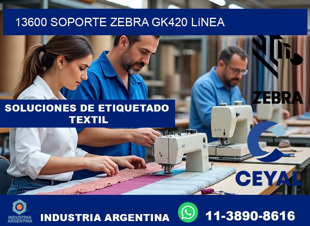 13600 soporte zebra gk420 línea