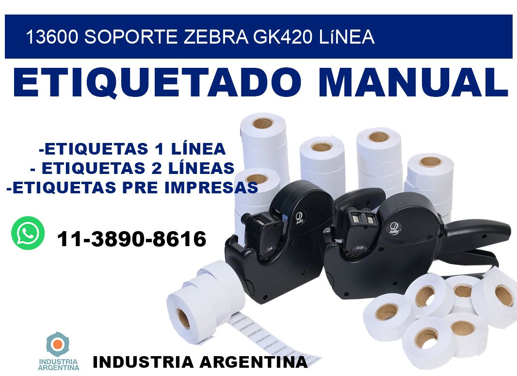 13600 soporte zebra gk420 línea