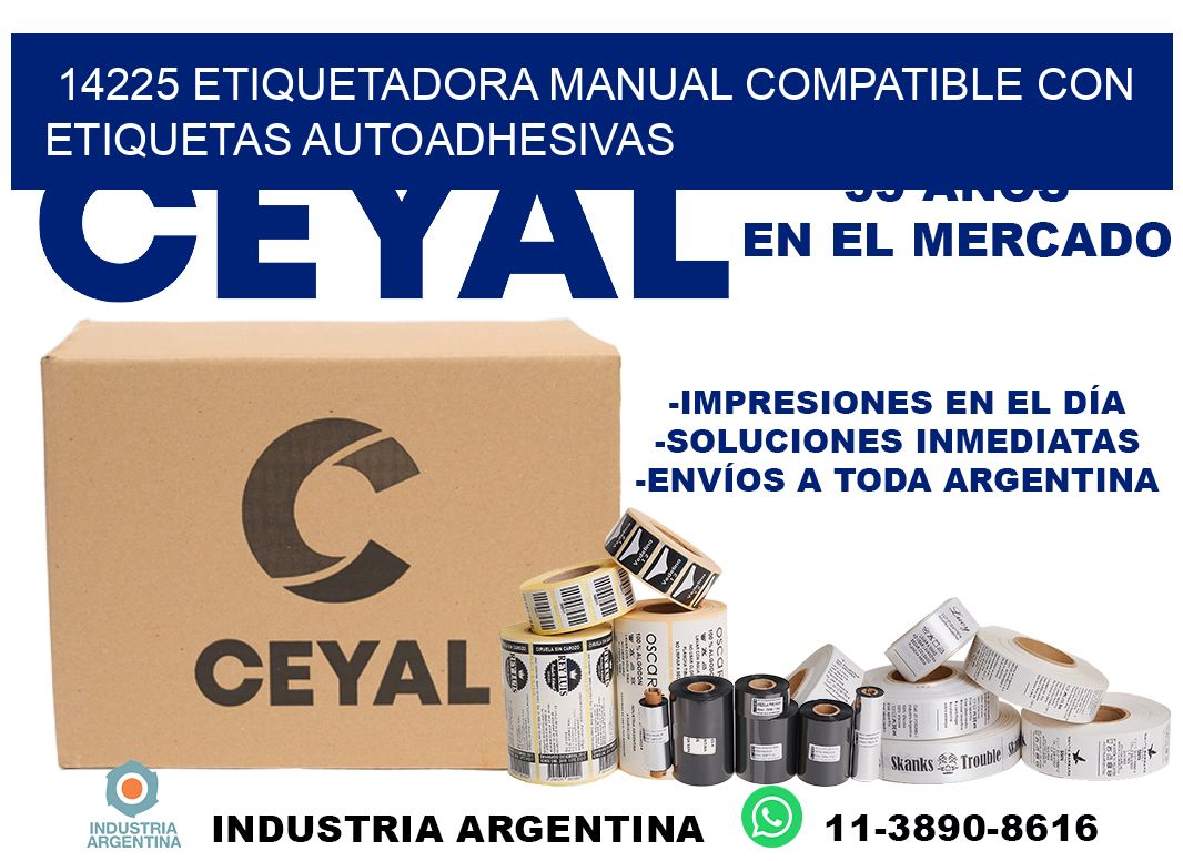 14225 etiquetadora manual compatible con etiquetas autoadhesivas