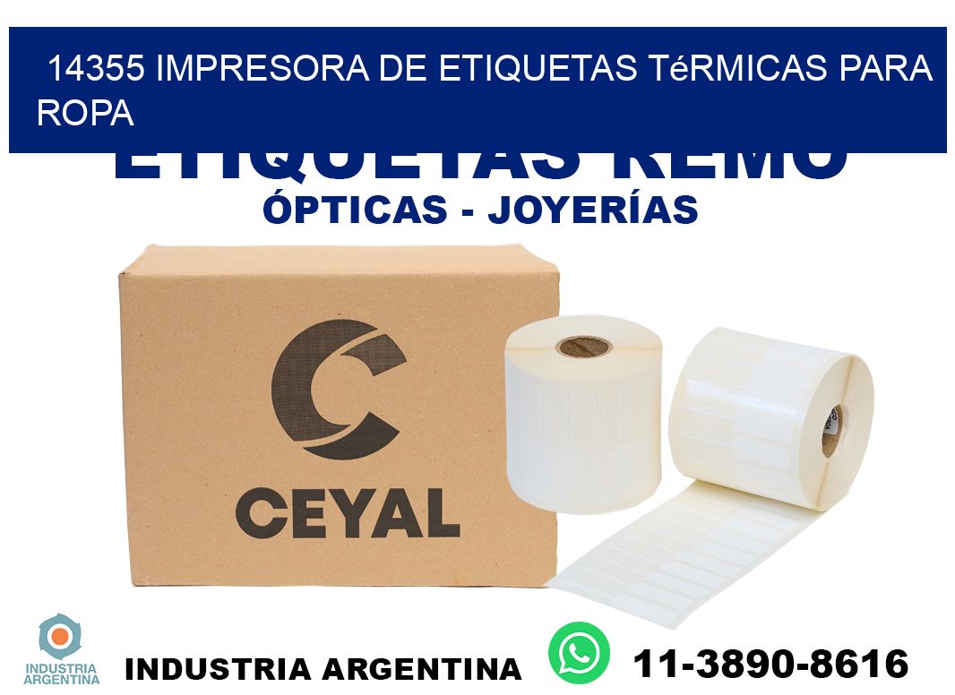 14355 impresora de etiquetas térmicas para ropa