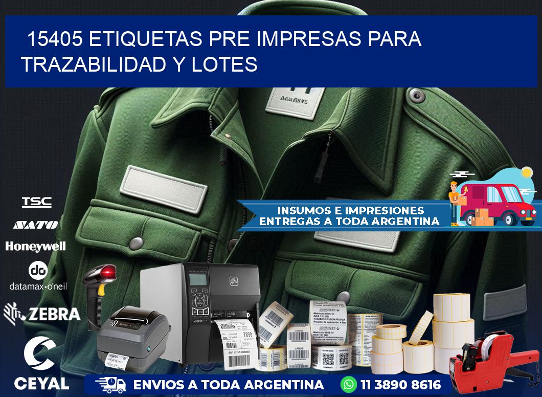 15405 etiquetas pre impresas para trazabilidad y lotes