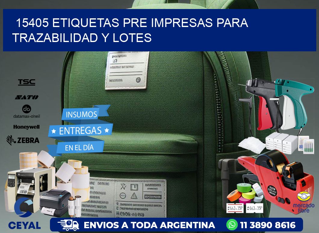 15405 etiquetas pre impresas para trazabilidad y lotes