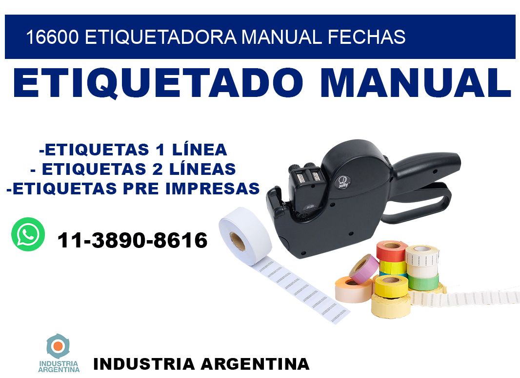 16600 etiquetadora manual fechas