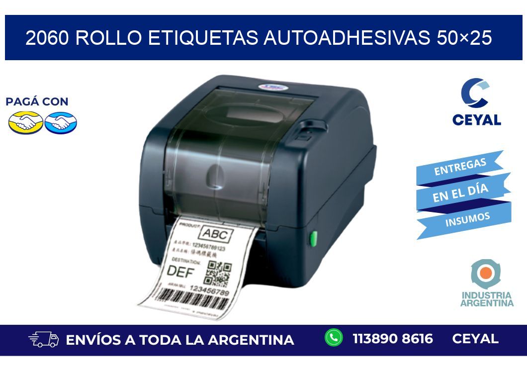 2060 Rollo Etiquetas autoadhesivas 50×25