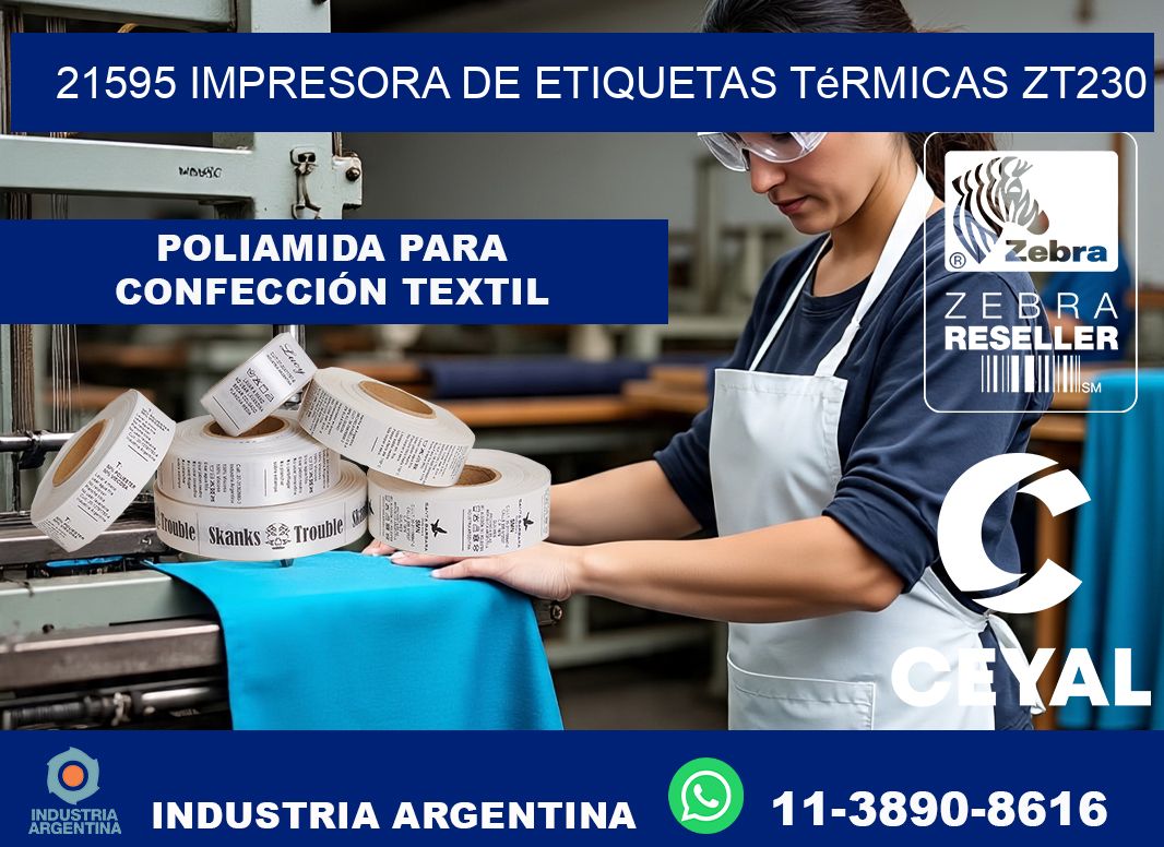 21595 Impresora de etiquetas térmicas ZT230