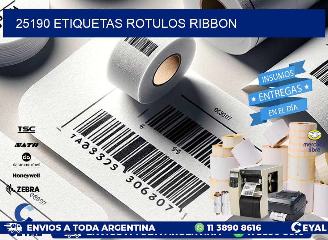25190 Etiquetas rotulos ribbon