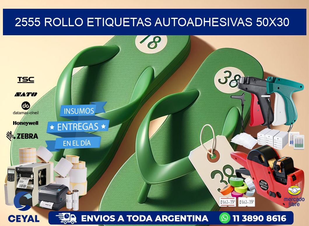 2555 Rollo Etiquetas autoadhesivas 50x30