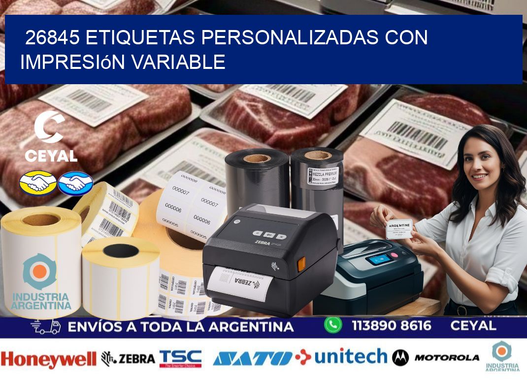 26845 etiquetas personalizadas con impresión variable