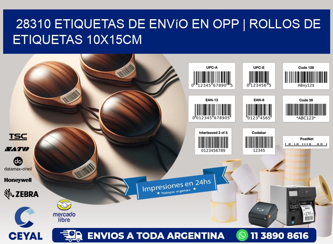 28310 Etiquetas de envío en opp | Rollos De Etiquetas 10x15CM