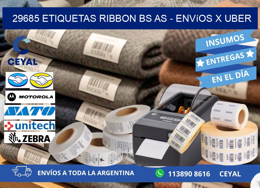 29685 etiquetas ribbon bs as - envíos x uber
