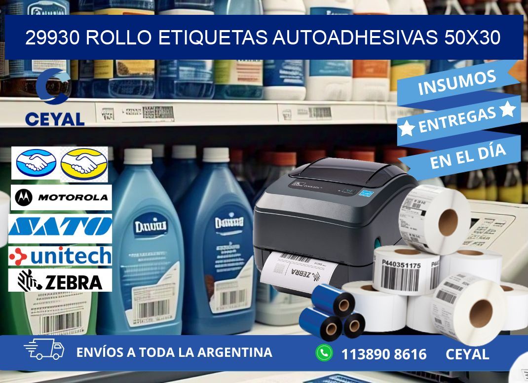 29930 Rollo Etiquetas autoadhesivas 50×30