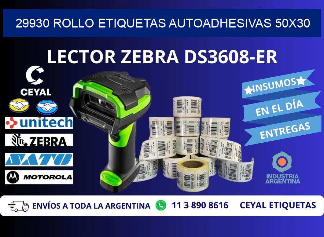 29930 Rollo Etiquetas autoadhesivas 50x30