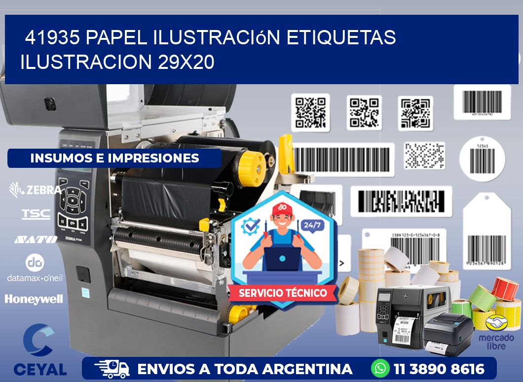 41935 papel ilustración Etiquetas Ilustracion 29x20