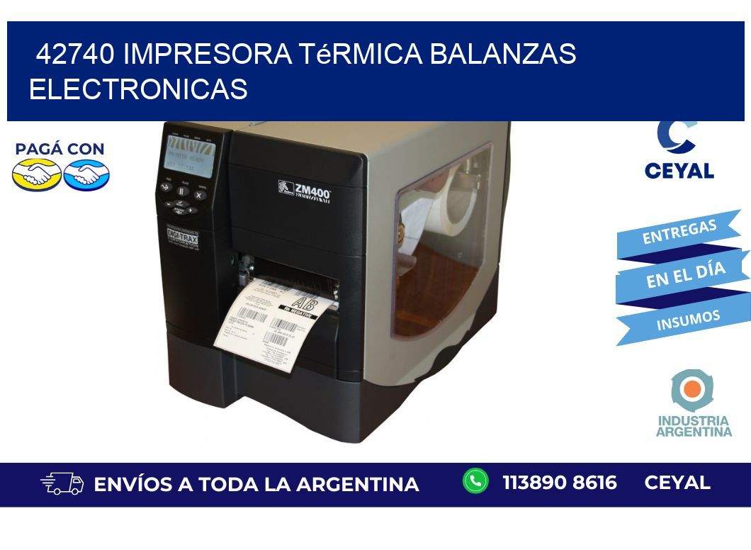 42740 impresora térmica balanzas electronicas