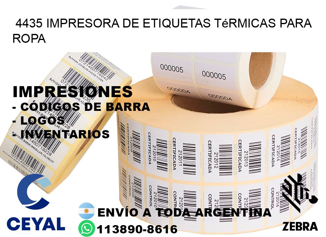 4435 impresora de etiquetas térmicas para ropa
