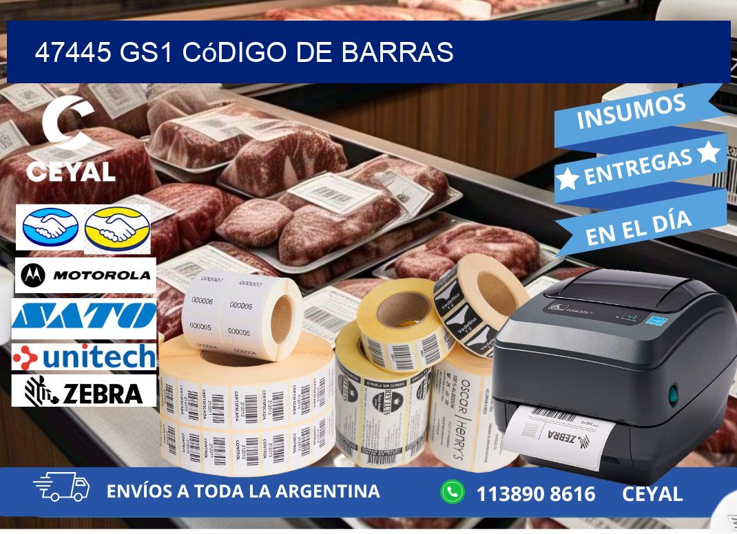 47445 GS1 código de barras