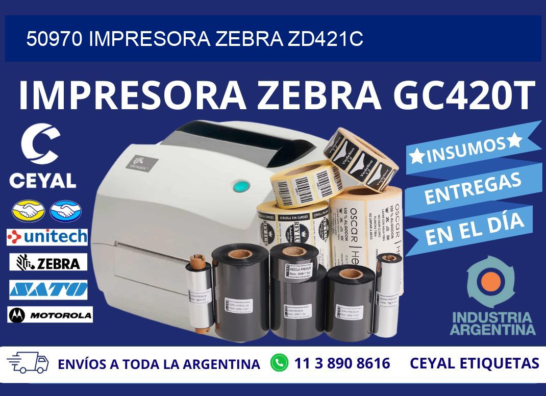 50970 Impresora Zebra zd421c