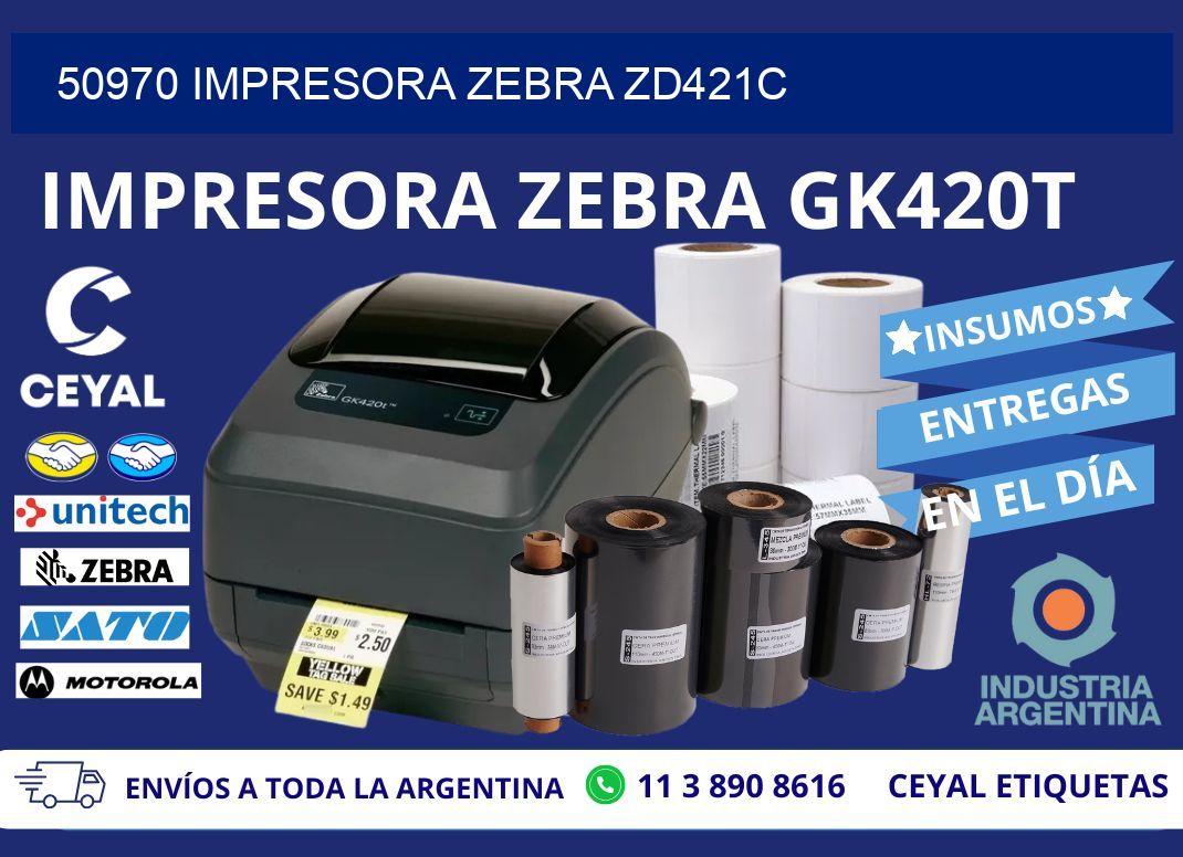 50970 Impresora Zebra zd421c