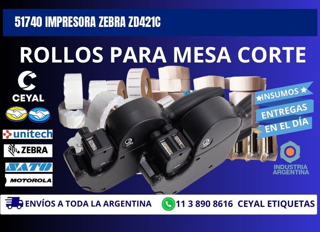 51740 Impresora Zebra zd421c