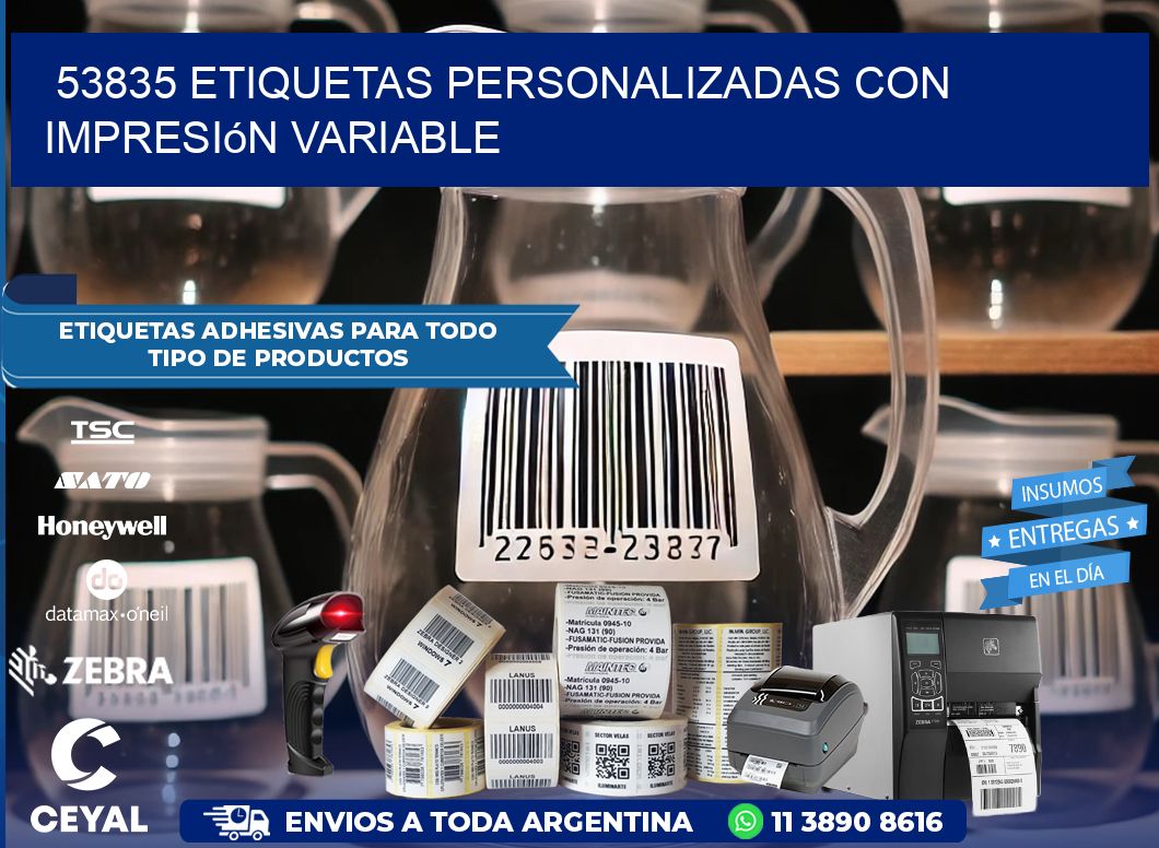 53835 etiquetas personalizadas con impresión variable