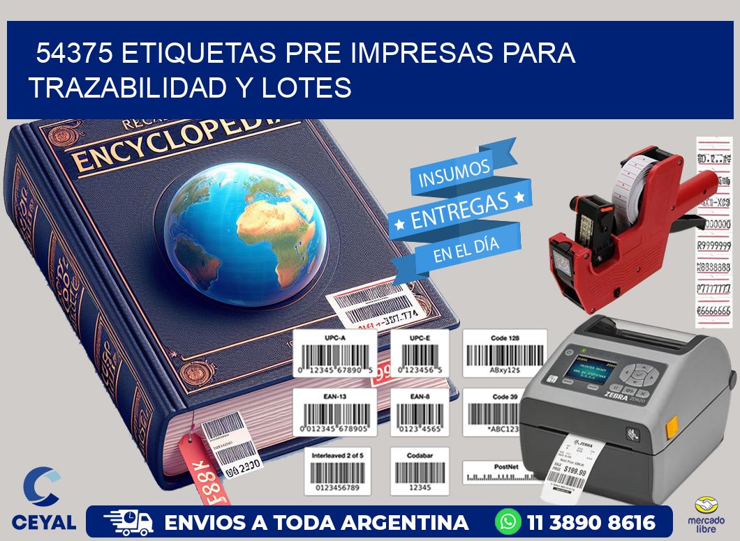 54375 etiquetas pre impresas para trazabilidad y lotes
