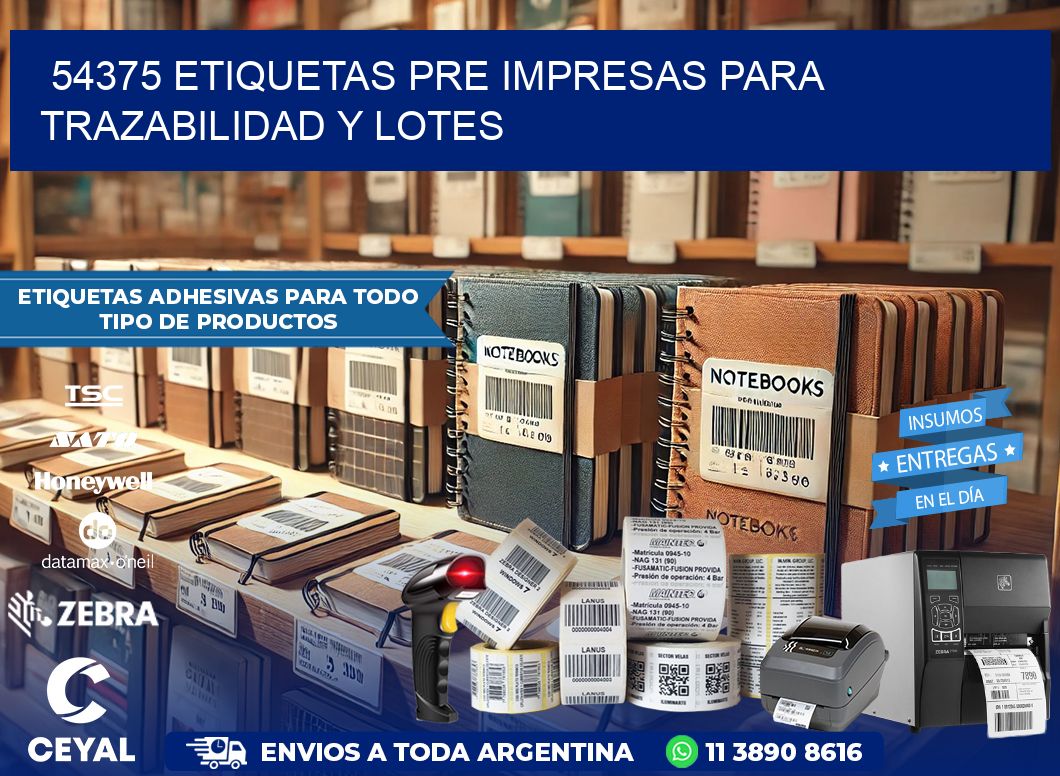 54375 etiquetas pre impresas para trazabilidad y lotes