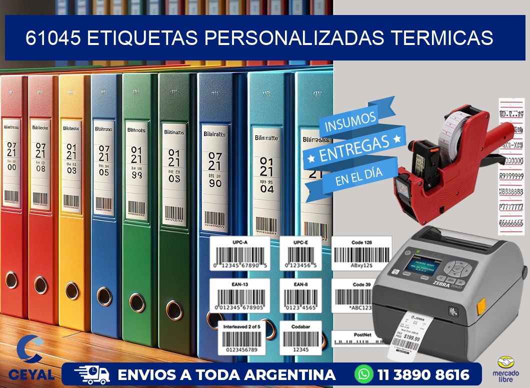 61045 Etiquetas personalizadas termicas