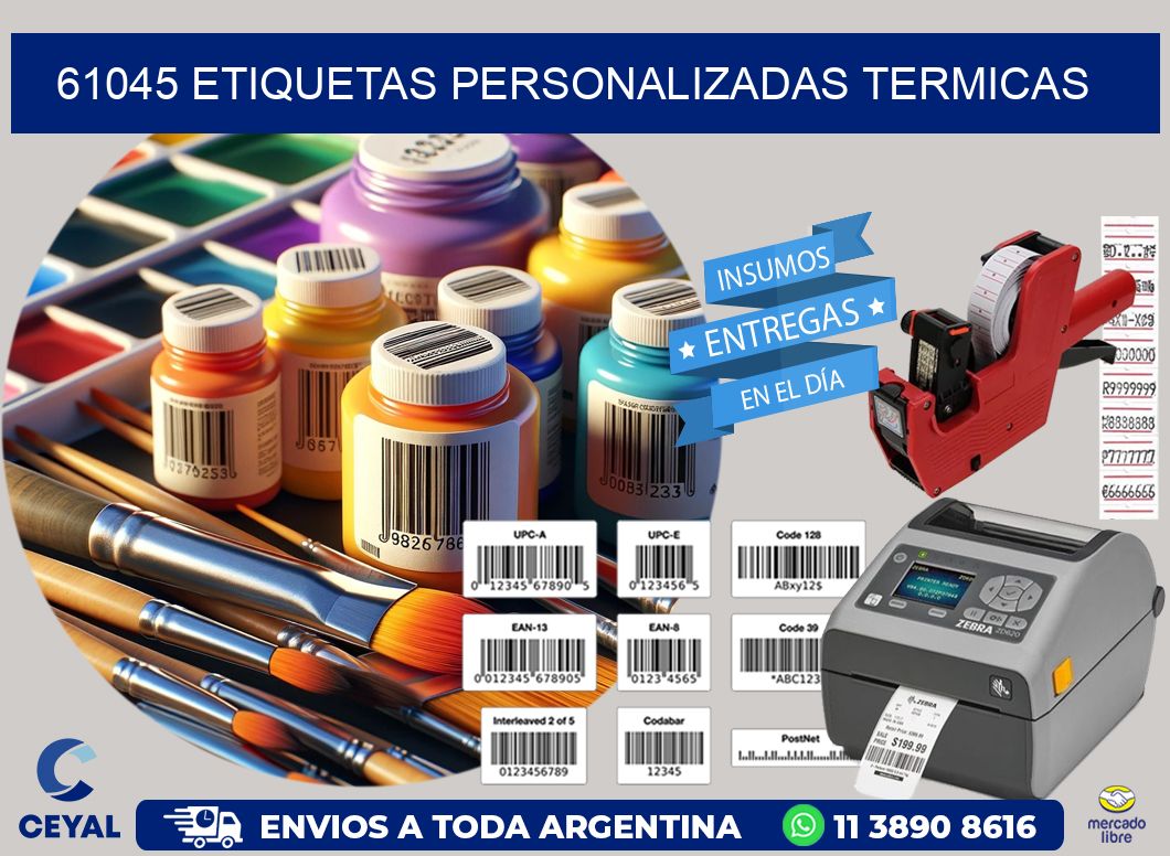 61045 Etiquetas personalizadas termicas