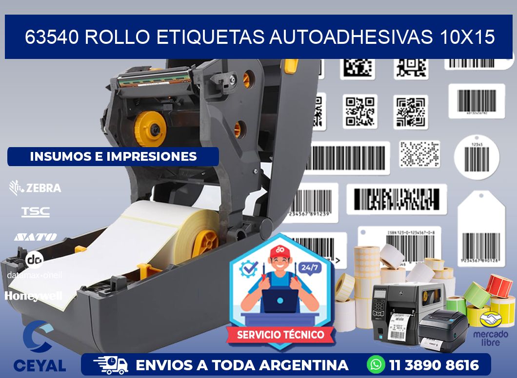 63540 Rollo Etiquetas autoadhesivas 10x15