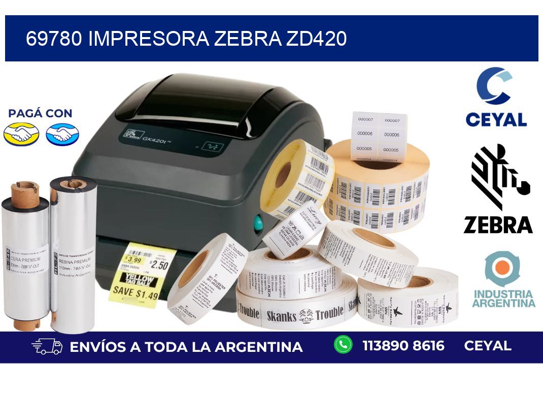 69780 Impresora Zebra ZD420