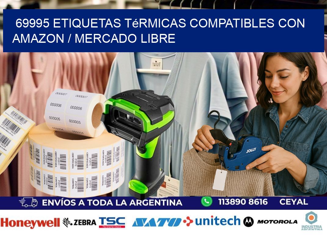 69995 etiquetas térmicas compatibles con Amazon / Mercado Libre