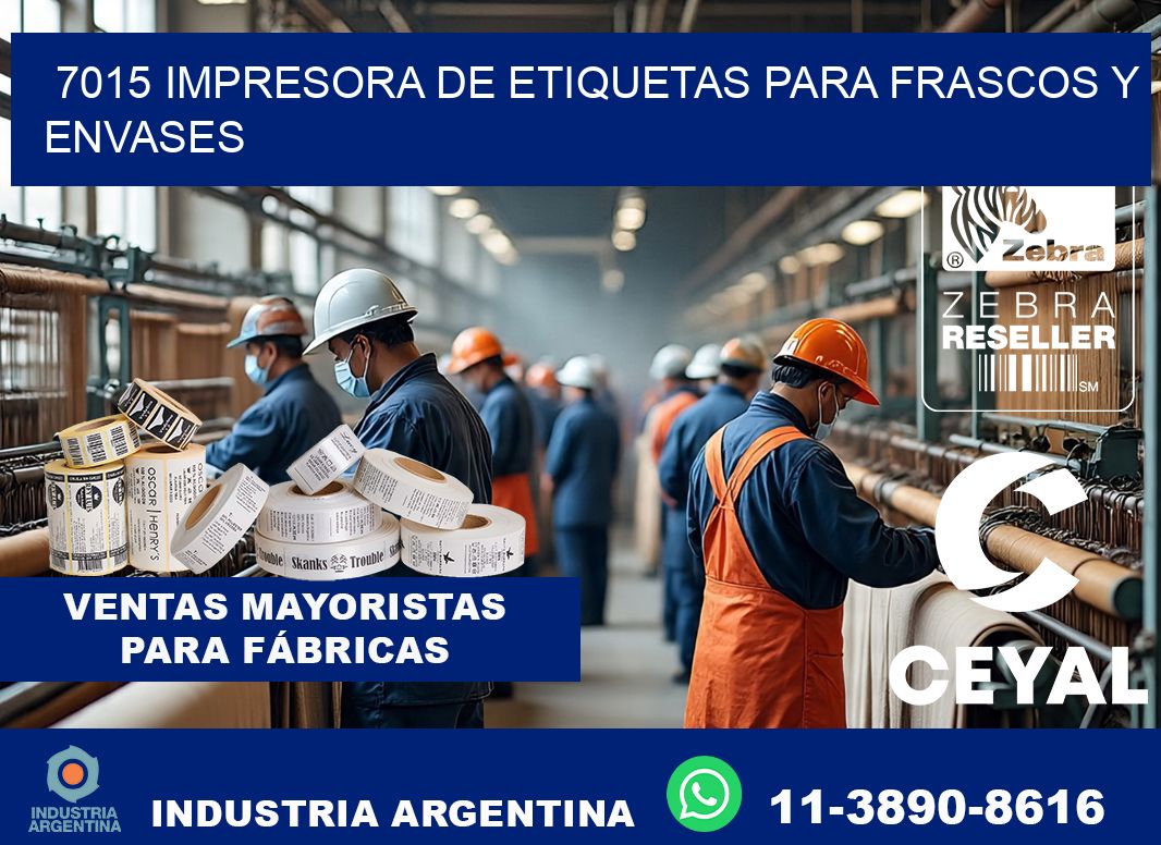 7015 impresora de etiquetas para frascos y envases