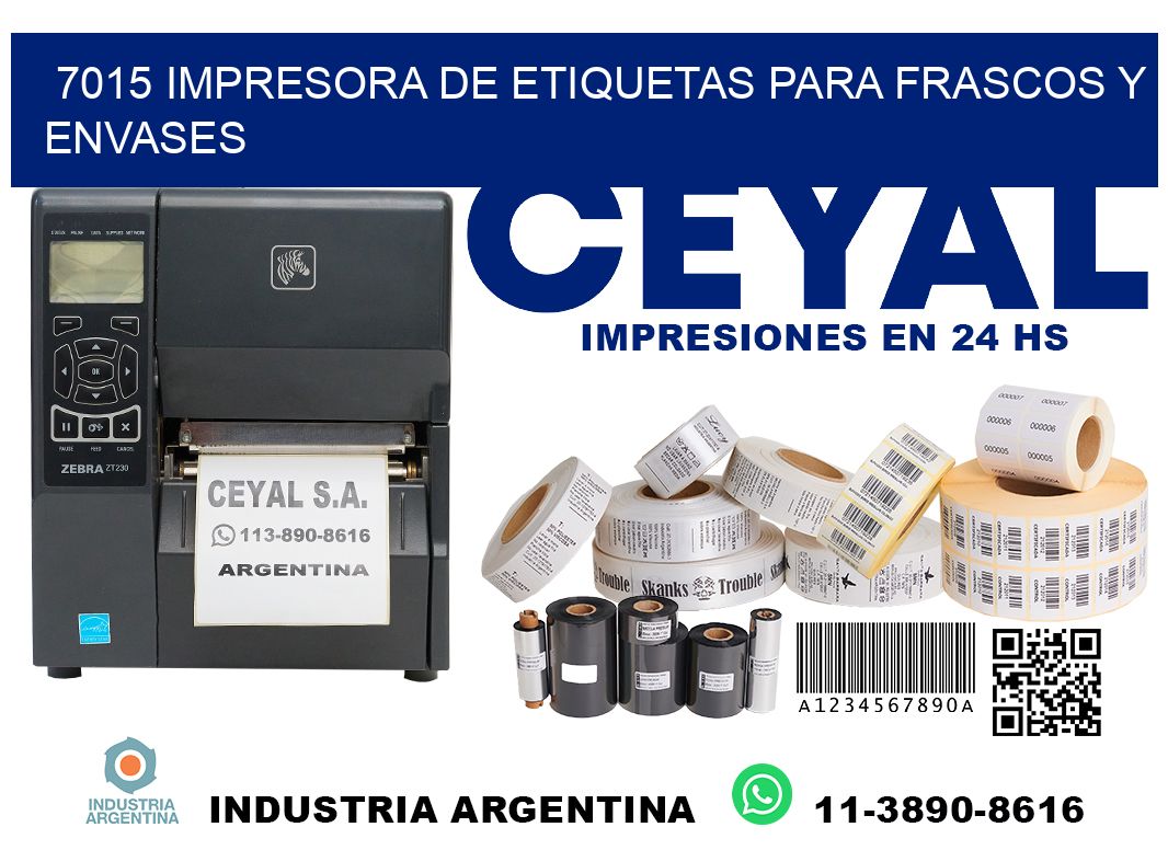 7015 impresora de etiquetas para frascos y envases