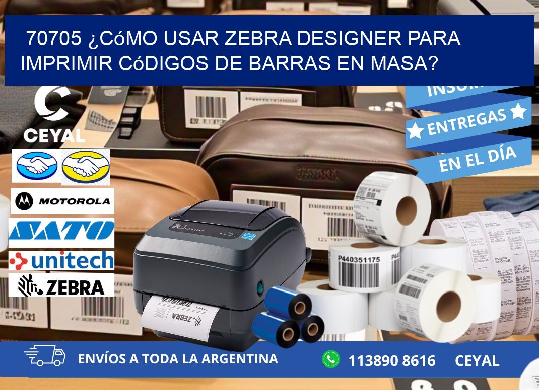 70705 ¿Cómo usar Zebra Designer para imprimir códigos de barras en masa?