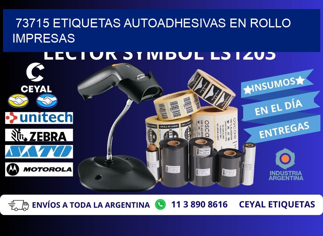 73715 Etiquetas autoadhesivas en rollo impresas
