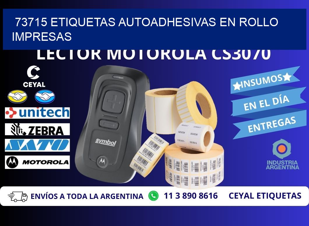 73715 Etiquetas autoadhesivas en rollo impresas