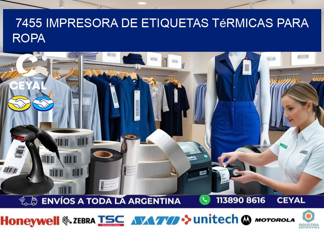 7455 impresora de etiquetas térmicas para ropa