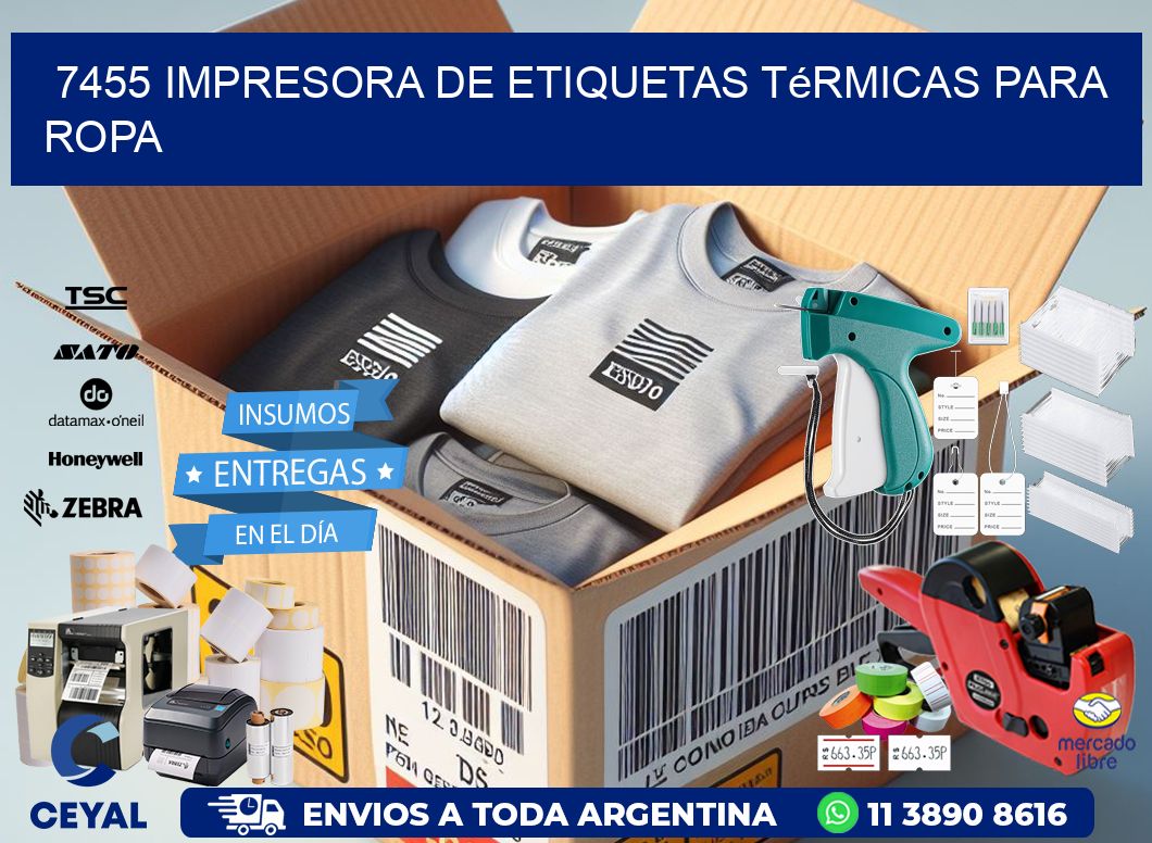 7455 impresora de etiquetas térmicas para ropa