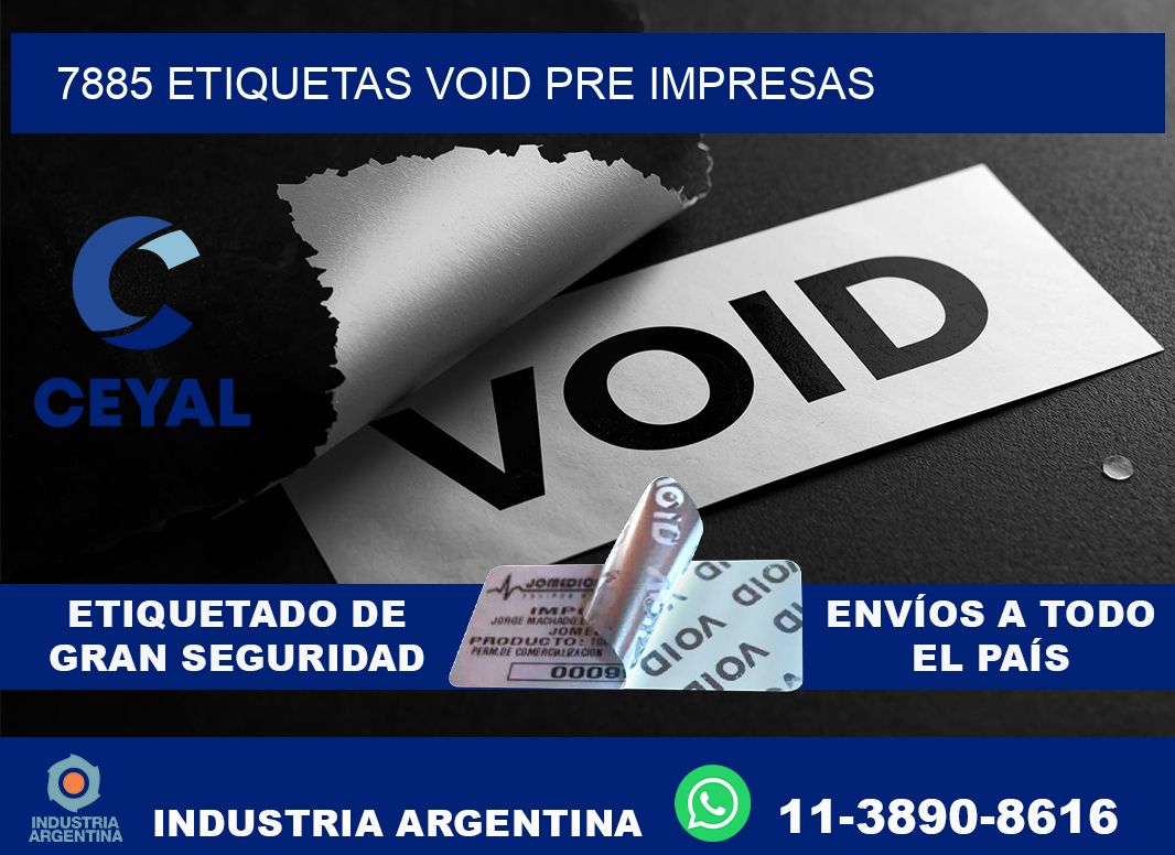 7885 etiquetas void pre impresas