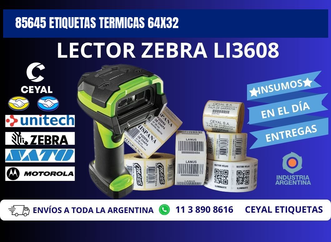 85645 etiquetas termicas 64x32
