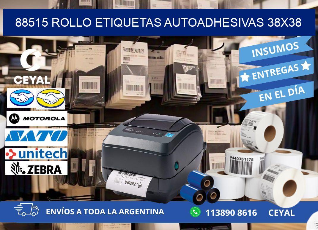 88515 Rollo Etiquetas autoadhesivas 38x38
