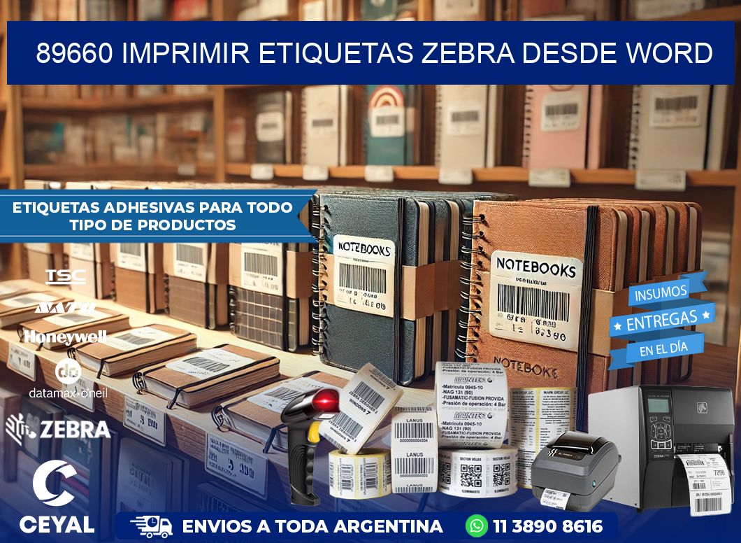 89660 imprimir etiquetas zebra desde word