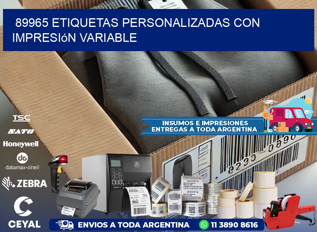 89965 etiquetas personalizadas con impresión variable