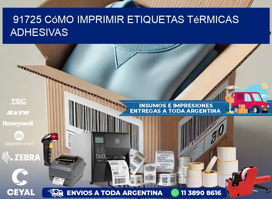 91725 cómo imprimir etiquetas térmicas adhesivas