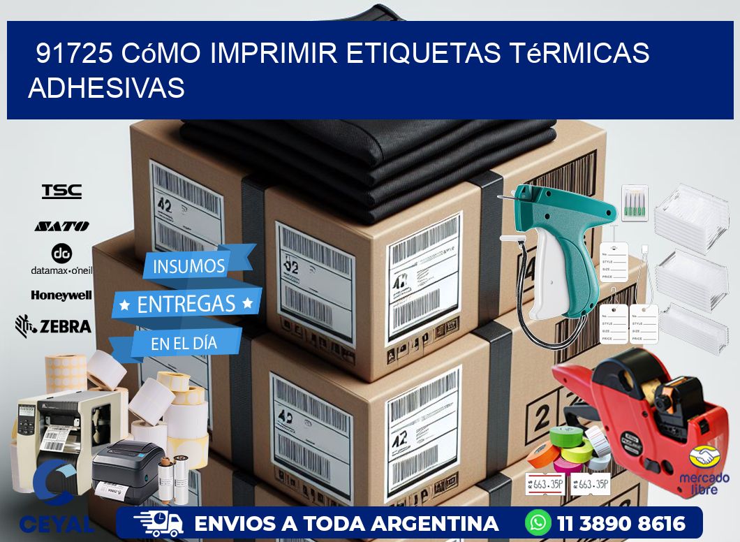 91725 cómo imprimir etiquetas térmicas adhesivas